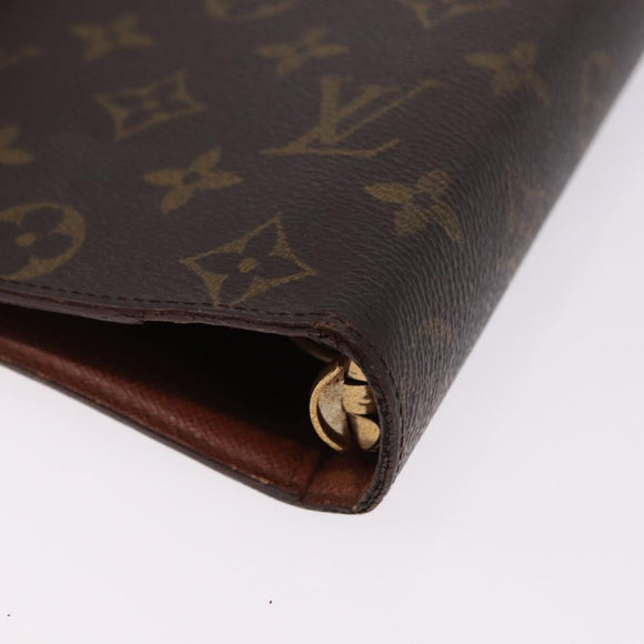 LOUIS VUITTON Monogram Agenda MM Day Planner Cover R20105 LV Auth bs36202