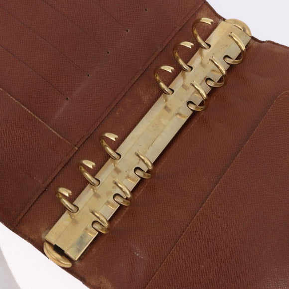 LOUIS VUITTON Monogram Agenda MM Day Planner Cover R20105 LV Auth bs36202