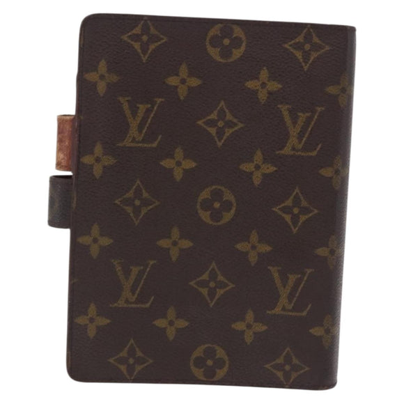 LOUIS VUITTON Monogram Agenda MM Day Planner Cover R20105 LV Auth bs36202