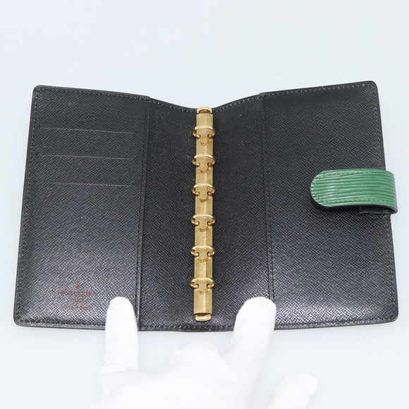 LOUIS VUITTON Epi Agenda PM Day Planner Cover Green R20054 LV Auth bs36203