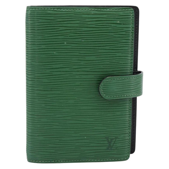 LOUIS VUITTON Epi Agenda PM Day Planner Cover Green R20054 LV Auth bs36203