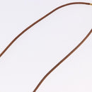HERMES Shuval Necklace Leather Brown Auth bs36204-10