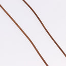 HERMES Shuval Necklace Leather Brown Auth bs36204-5
