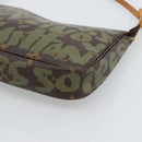 LOUIS VUITTON Monogram Graffiti Pochette Accessoires Khaki M92191 Auth bs36205A-10