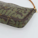 LOUIS VUITTON Monogram Graffiti Pochette Accessoires Khaki M92191 Auth bs36205A-12