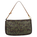 LOUIS VUITTON Monogram Graffiti Pochette Accessoires Khaki M92191 Auth bs36205A-3