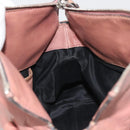 Miu Miu Side Ribbon Hand Bag Leather 2way Pink Silver Auth bs36207-21