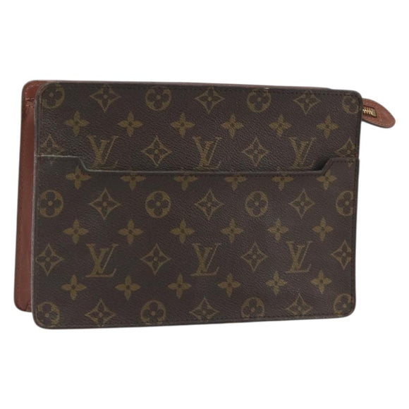 LOUIS VUITTON Monogram Pochette Homme Clutch Bag M51795 LV Auth bs36209