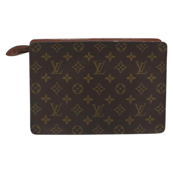 LOUIS VUITTON Monogram Pochette Homme Clutch Bag M51795 LV Auth bs36209