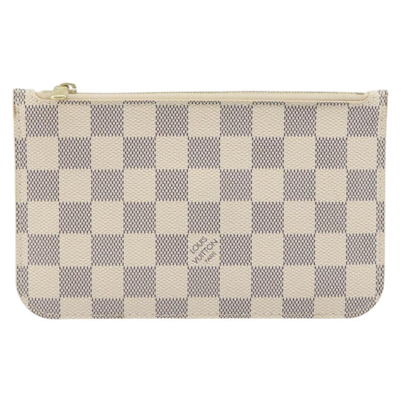 LOUIS VUITTON Damier Azur Neverfull PM Pouch Accessory Pouch LV Auth bs36211