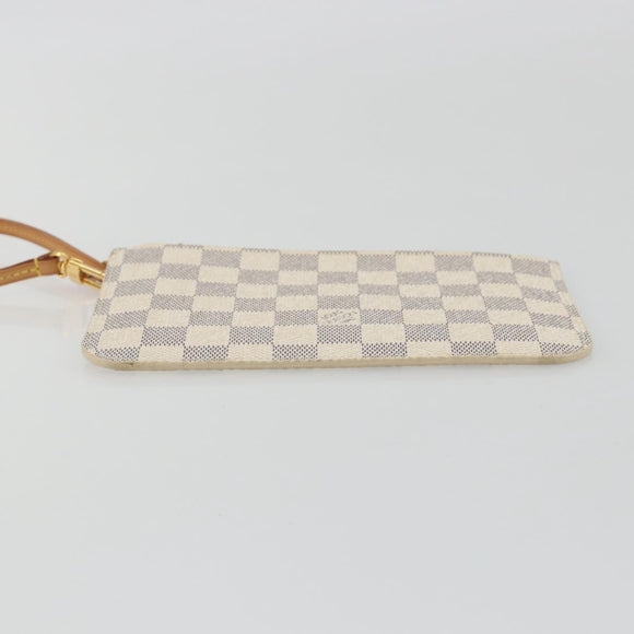 LOUIS VUITTON Damier Azur Neverfull PM Pouch Accessory Pouch LV Auth bs36211