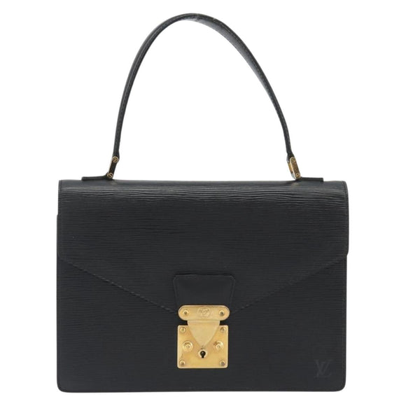 LOUIS VUITTON Epi Concorde Hand Bag Black M52132 LV Auth bs36212