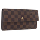 LOUIS VUITTON Damier Ebene Portefeuille International Wallet N61217 Auth bs36216-1