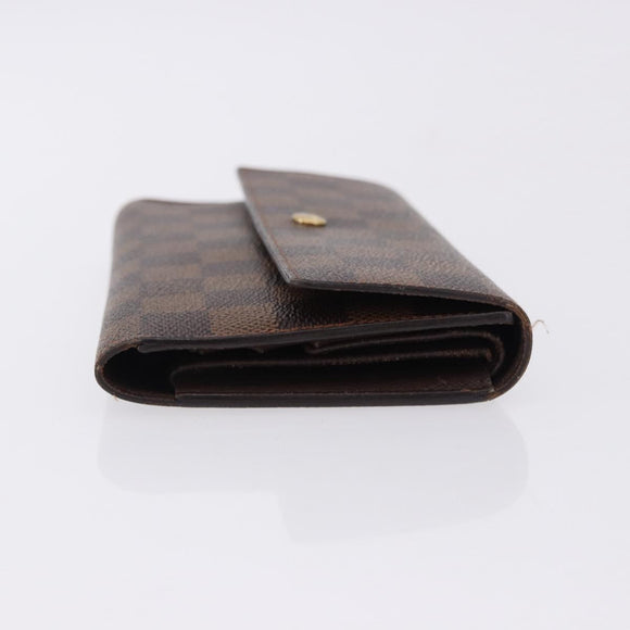 LOUIS VUITTON Damier Ebene Portefeuille International Wallet N61217 Auth bs36216