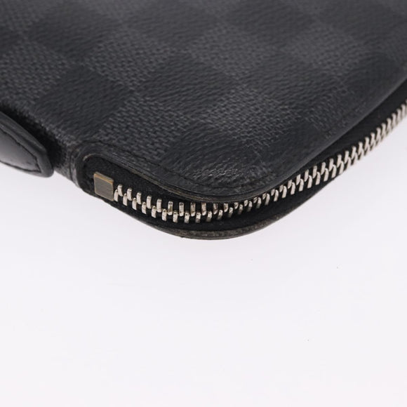 LOUIS VUITTON Damier Graphite Organizer Atoll Travel Case N48255 LV Auth bs36217