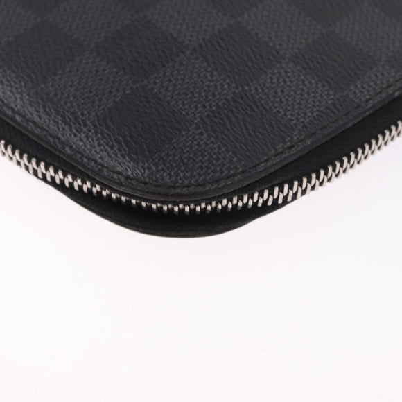 LOUIS VUITTON Damier Graphite Organizer Atoll Travel Case N48255 LV Auth bs36217