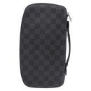 LOUIS VUITTON Damier Graphite Organizer Atoll Travel Case N48255 LV Auth bs36217-3