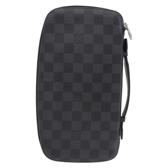 LOUIS VUITTON Damier Graphite Organizer Atoll Travel Case N48255 LV Auth bs36217