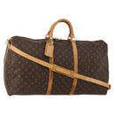 LOUIS VUITTON Monogram Keepall Bandouliere 60 Boston Bag M41412 LV Auth bs36220-1