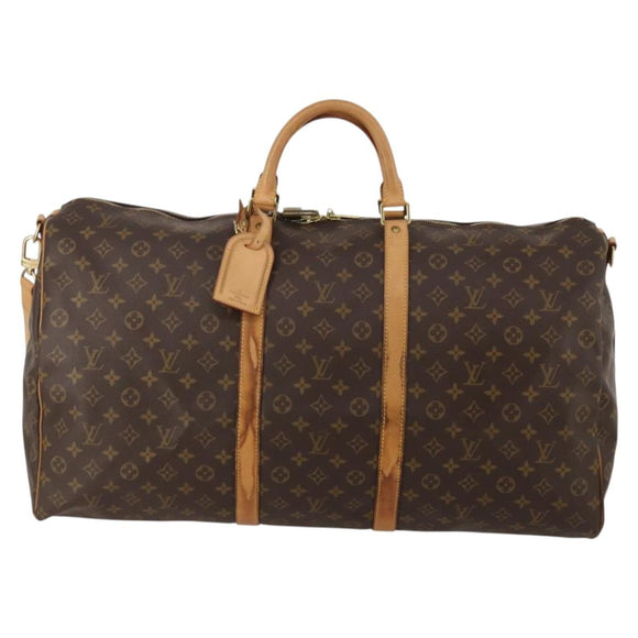 LOUIS VUITTON Monogram Keepall Bandouliere 60 Boston Bag M41412 LV Auth bs36220