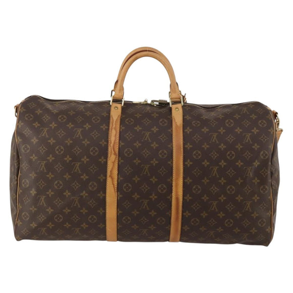 LOUIS VUITTON Monogram Keepall Bandouliere 60 Boston Bag M41412 LV Auth bs36220