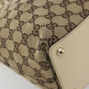 GUCCI GG Canvas Tote Bag Beige Gold 139552 Auth bs36222-14