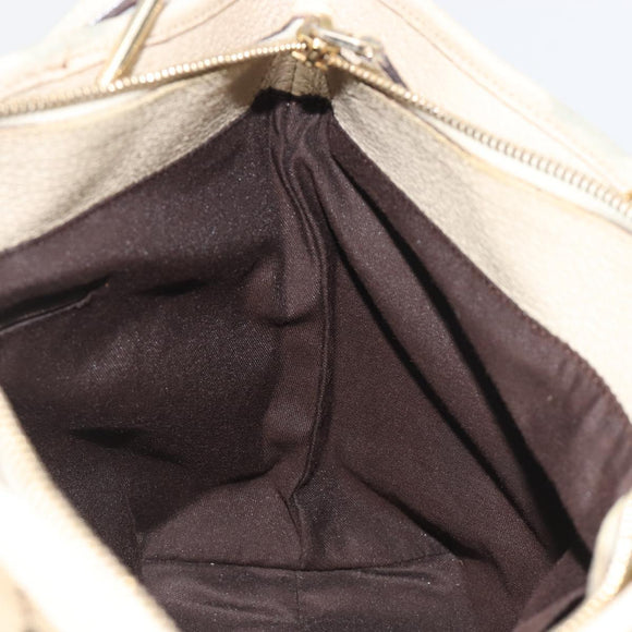 GUCCI GG Canvas Tote Bag Beige Gold 139552 Auth bs36222