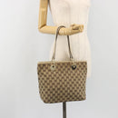 GUCCI GG Canvas Tote Bag Beige Gold 139552 Auth bs36222-23