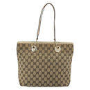 GUCCI GG Canvas Tote Bag Beige Gold 139552 Auth bs36222-2