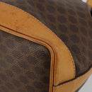 CELINE Macadam Canvas Shoulder Bag PVC Leather Brown Gold Auth bs36223-16