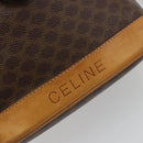 CELINE Macadam Canvas Shoulder Bag PVC Leather Brown Gold Auth bs36223-17