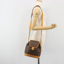 CELINE Macadam Canvas Shoulder Bag PVC Leather Brown Gold Auth bs36223-24