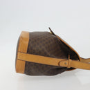 CELINE Macadam Canvas Shoulder Bag PVC Leather Brown Gold Auth bs36223-3