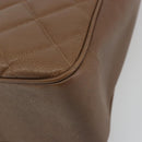 CHANEL Matelasse Chain Shoulder Bag Caviar Skin Brown Gold CC Auth bs36224V-15
