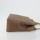 CHANEL Matelasse Chain Shoulder Bag Caviar Skin Brown Gold CC Auth bs36224V-3