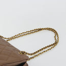 CHANEL Matelasse Chain Shoulder Bag Caviar Skin Brown Gold CC Auth bs36224V-8