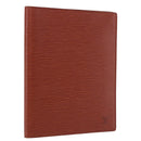 LOUIS VUITTON Epi Day Planner Cover Brown LV Auth bs36226A-1