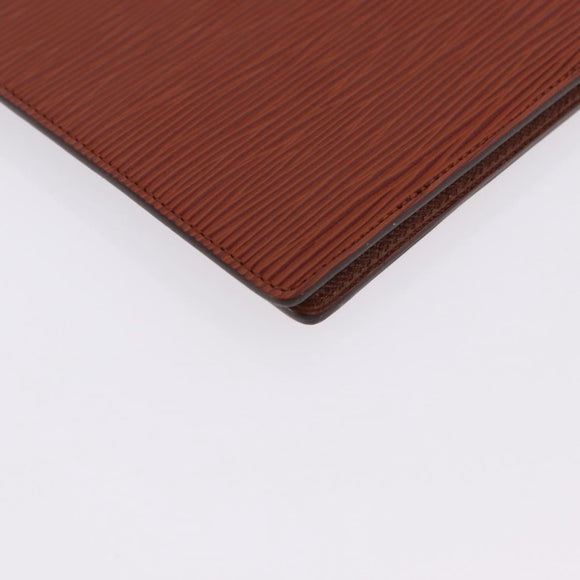 LOUIS VUITTON Epi Day Planner Cover Brown LV Auth bs36226A
