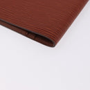 LOUIS VUITTON Epi Day Planner Cover Brown LV Auth bs36226A-11