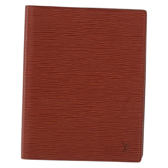 LOUIS VUITTON Epi Day Planner Cover Brown LV Auth bs36226A