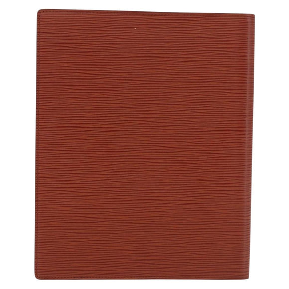 LOUIS VUITTON Epi Day Planner Cover Brown LV Auth bs36226A