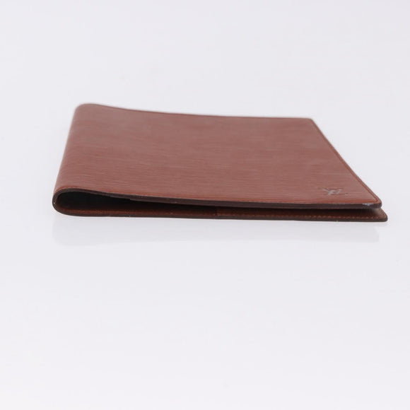LOUIS VUITTON Epi Day Planner Cover Brown LV Auth bs36226A