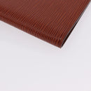 LOUIS VUITTON Epi Day Planner Cover Brown LV Auth bs36226A-8