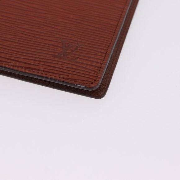 LOUIS VUITTON Epi Day Planner Cover Brown LV Auth bs36226A
