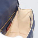 VALENTINO Studs Hand Bag Leather 2way Red Navy Gold Auth bs36227A-19