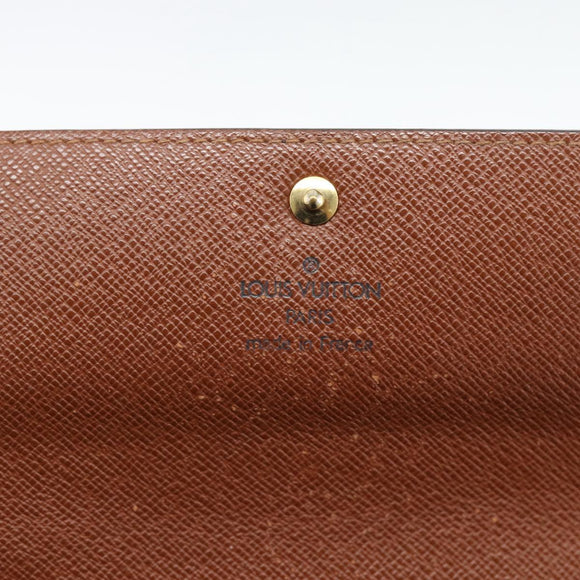 LOUIS VUITTON Monogram Portefeuille Sarah Long Wallet M61734 LV Auth bs36228