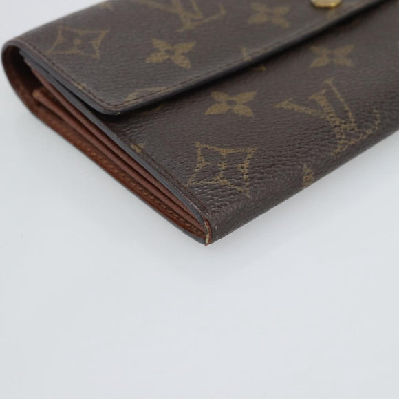 LOUIS VUITTON Monogram Portefeuille Sarah Long Wallet M61734 LV Auth bs36228