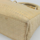 Christian Dior Canage Hand Bag Canvas Beige Gold Auth bs36229-9