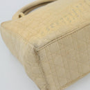 Christian Dior Canage Hand Bag Canvas Beige Gold Auth bs36229-14