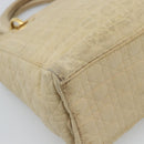 Christian Dior Canage Hand Bag Canvas Beige Gold Auth bs36229-16